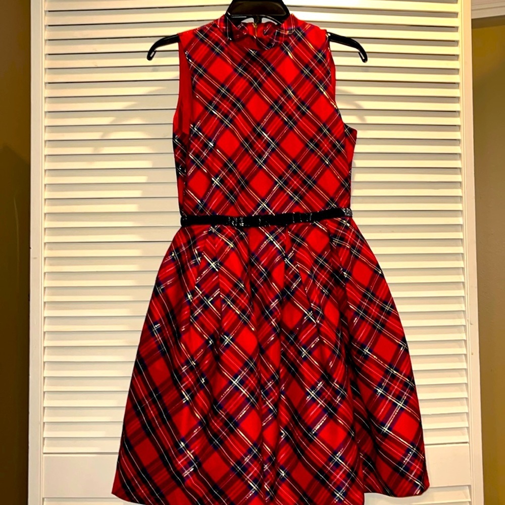 American Girl holiday tartan plaid girls dress 16 like new